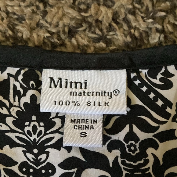 Black/White Maternity Blouse - Picture 2 of 2